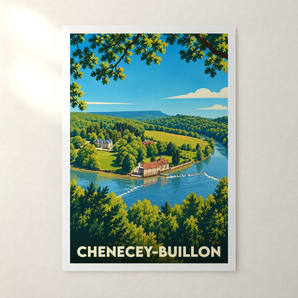 Affiche Chenecey-Buillon – sans cadre, accrochée au mur