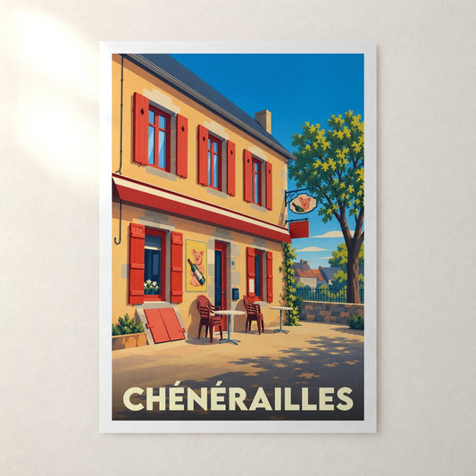Affiche Chénérailles – sans cadre, accrochée au mur