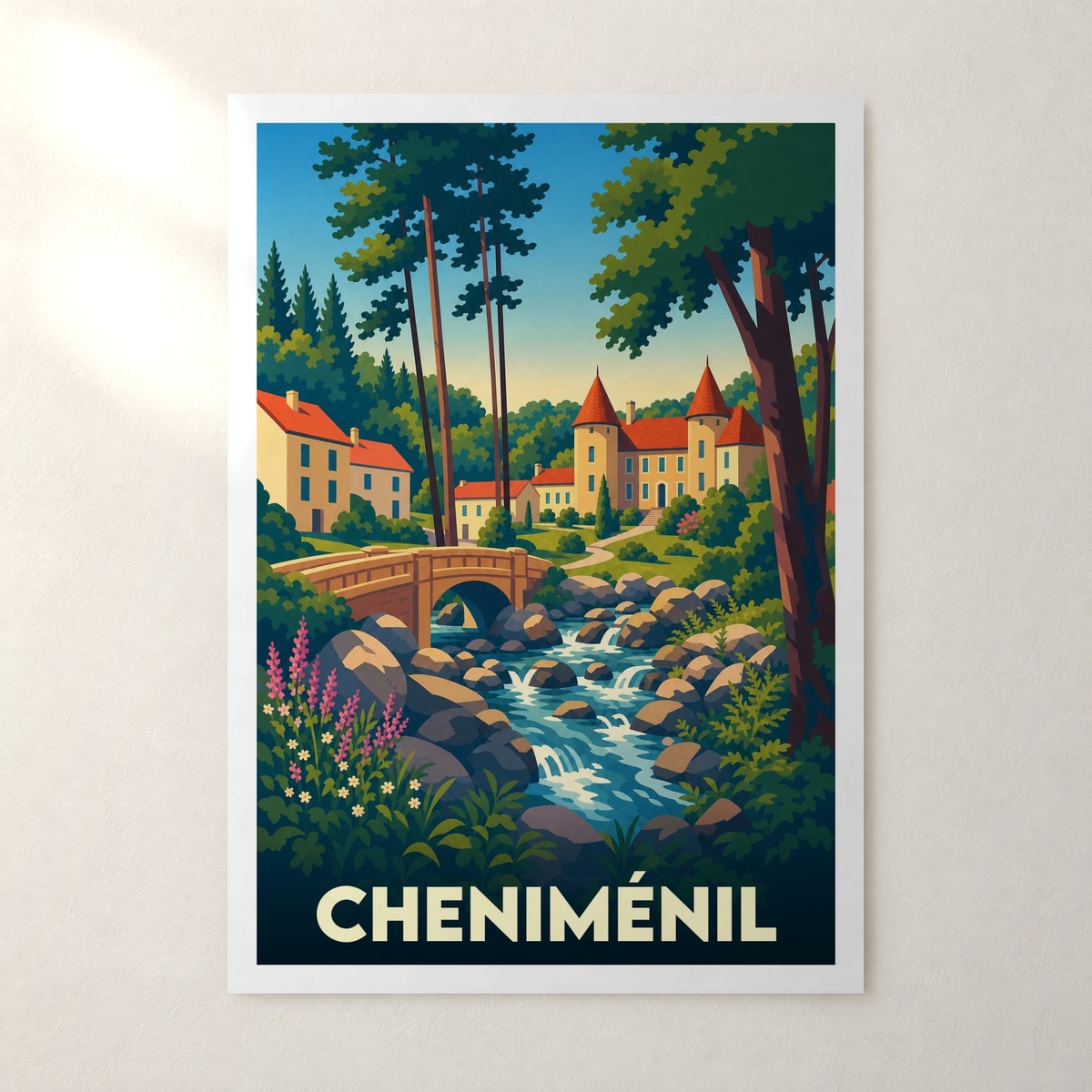 Affiche Cheniménil – sans cadre, accrochée au mur