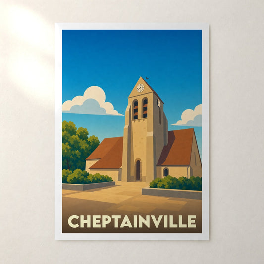 Affiche Cheptainville – sans cadre, accrochée au mur