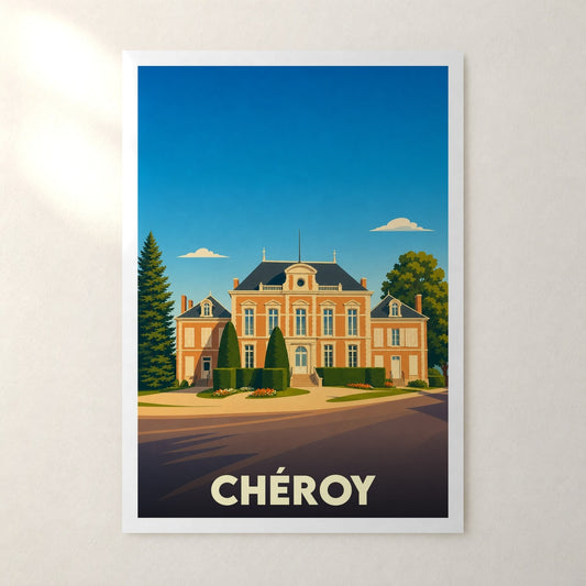 Affiche Chéroy – sans cadre, accrochée au mur
