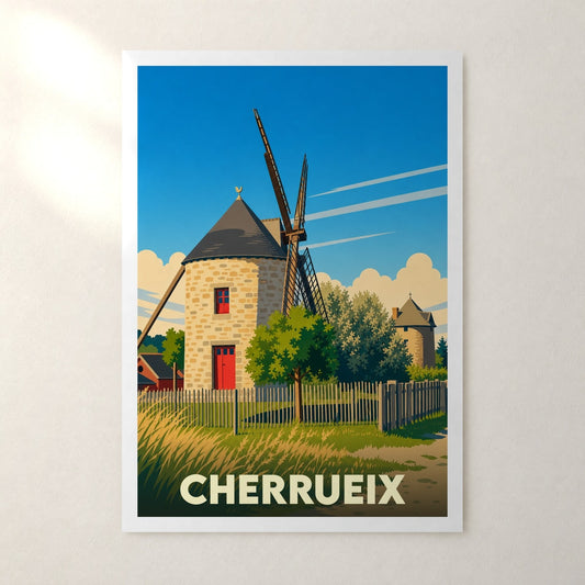 Affiche Cherrueix – sans cadre, accrochée au mur