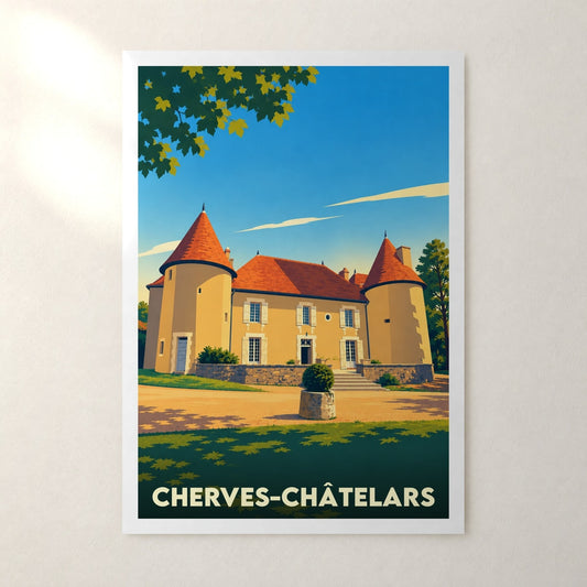 Affiche Cherves-Châtelars – sans cadre, accrochée au mur