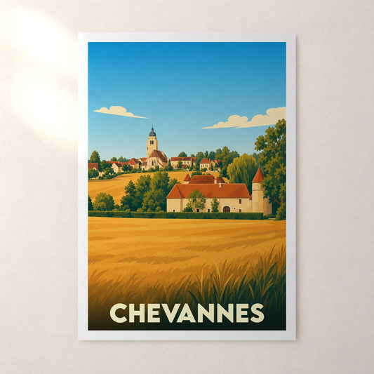 Affiche Chevannes – sans cadre, accrochée au mur
