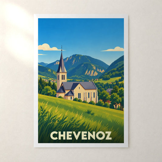 Affiche Chevenoz – sans cadre, accrochée au mur