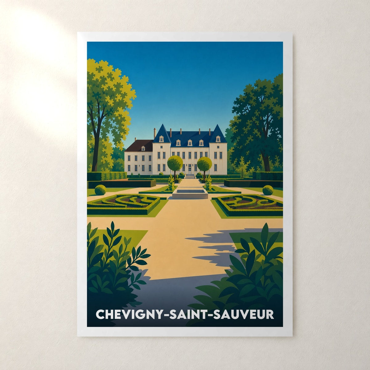 Affiche Chevigny-Saint-Sauveur – sans cadre, accrochée au mur