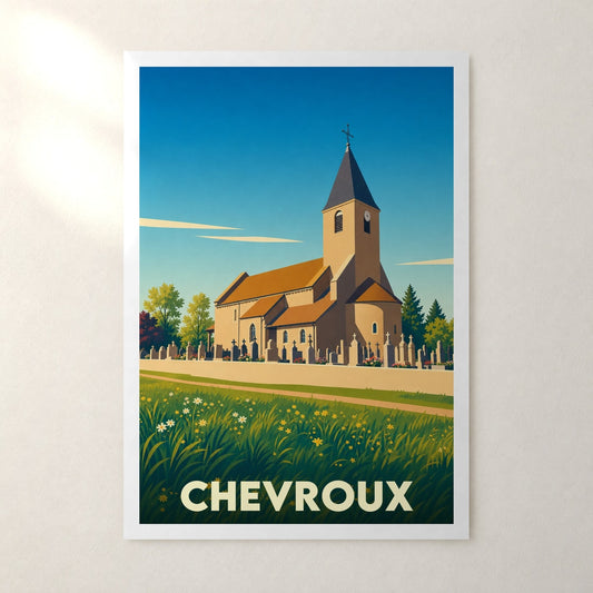 Affiche Chevroux – sans cadre, accrochée au mur