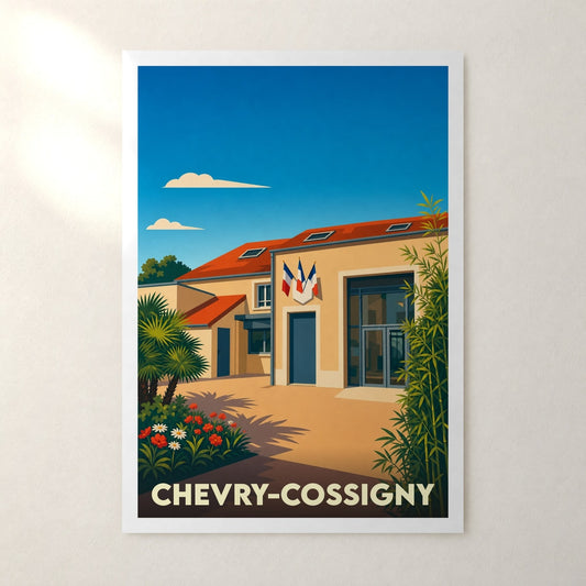 Affiche Chevry-Cossigny – sans cadre, accrochée au mur