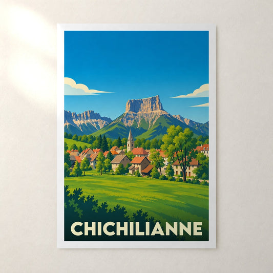Affiche Chichilianne – sans cadre, accrochée au mur