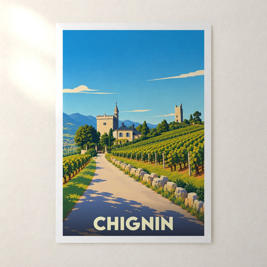 Affiche Chignin – sans cadre, accrochée au mur