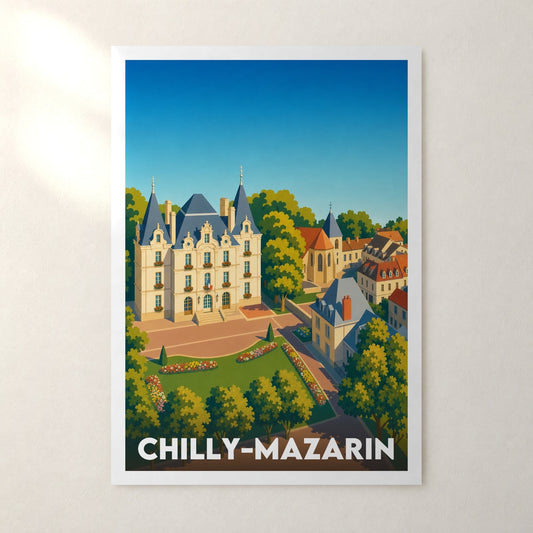 Affiche Chilly-Mazarin – sans cadre, accrochée au mur