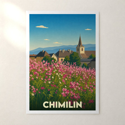 Affiche Chimilin – sans cadre, accrochée au mur