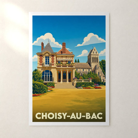 Affiche Choisy-au-Bac – sans cadre, accrochée au mur