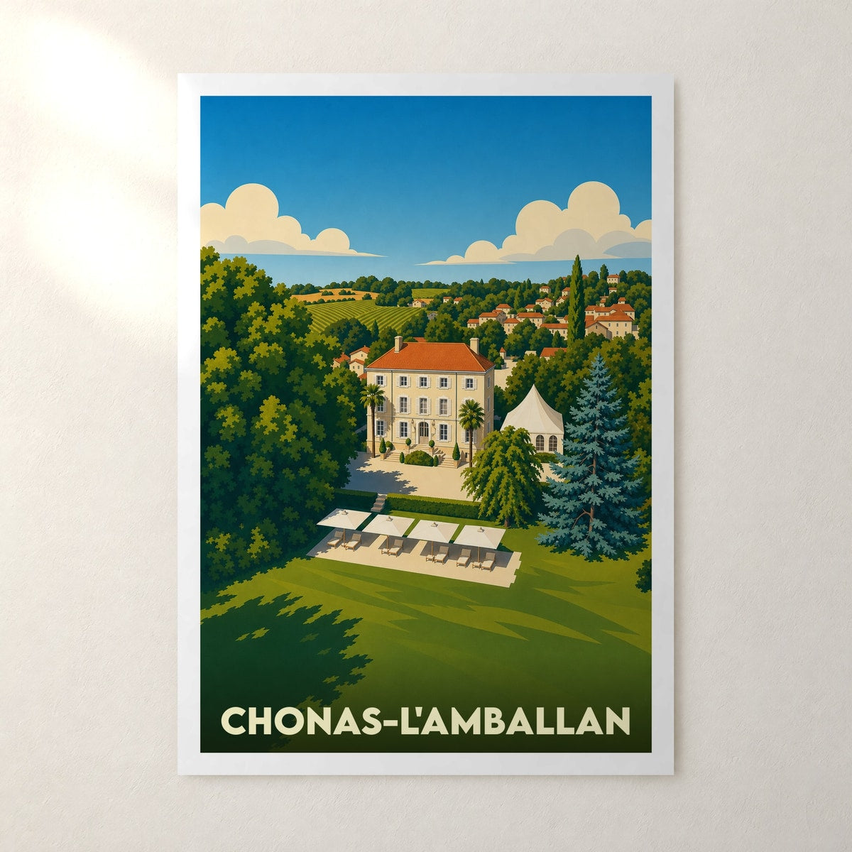 Affiche Chonas-l'Amballan – sans cadre, accrochée au mur
