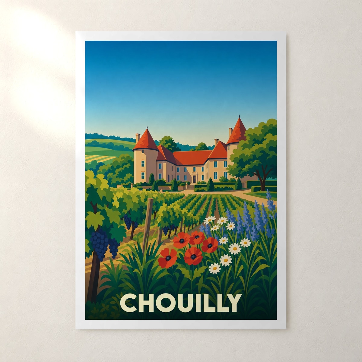 Affiche Chouilly – sans cadre, accrochée au mur