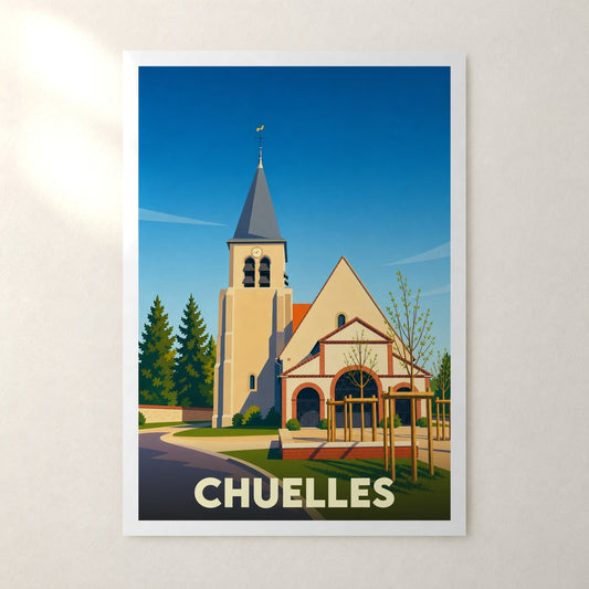 Affiche Chuelles – sans cadre, accrochée au mur