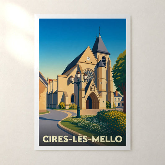 Affiche Cires-lès-Mello – sans cadre, accrochée au mur
