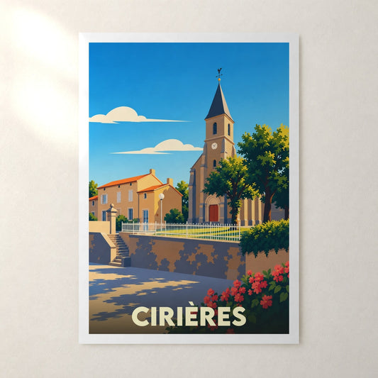 Affiche Cirières – sans cadre, accrochée au mur