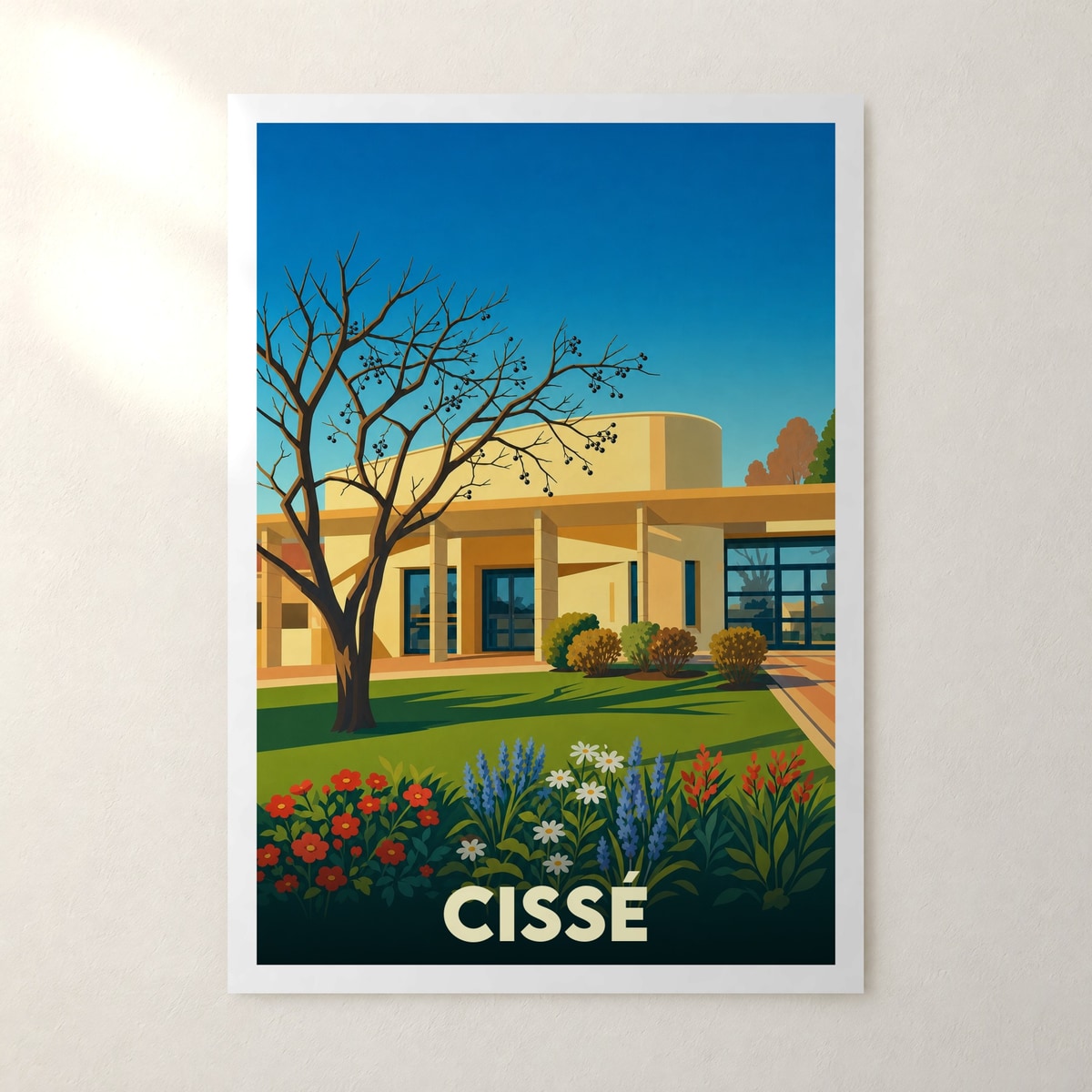 Affiche Cissé – sans cadre, accrochée au mur