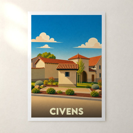 Affiche Civens – sans cadre, accrochée au mur