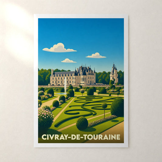 Affiche Civray-de-Touraine – sans cadre, accrochée au mur