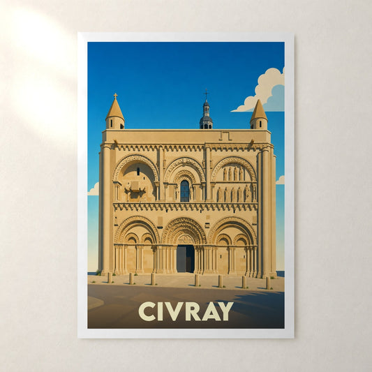 Affiche Civray – sans cadre, accrochée au mur