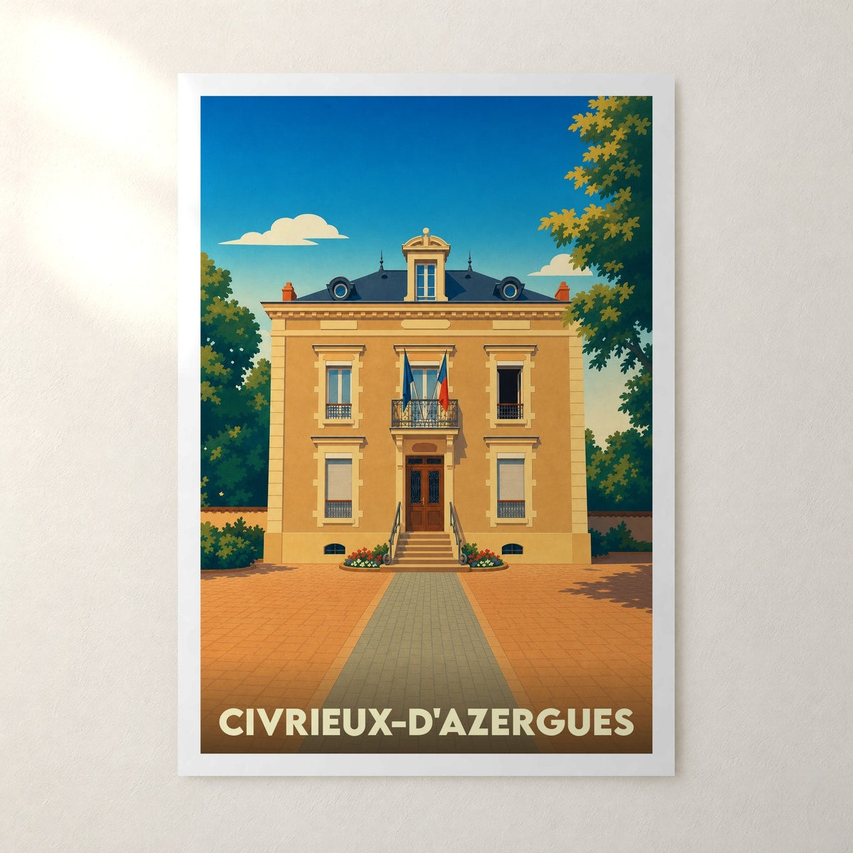 Affiche Civrieux-d'Azergues – sans cadre, accrochée au mur