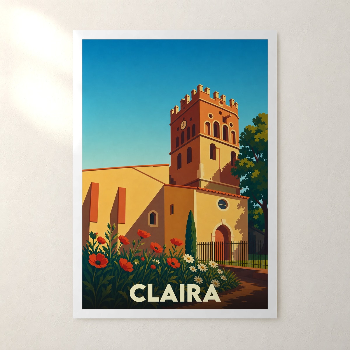 Affiche Claira – sans cadre, accrochée au mur