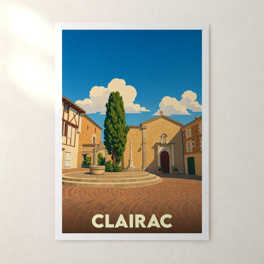 Affiche Clairac – sans cadre, accrochée au mur