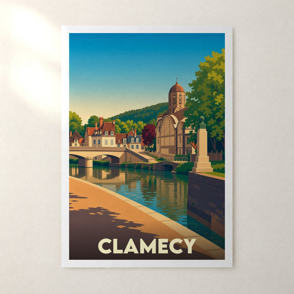 Affiche Clamecy – sans cadre, accrochée au mur