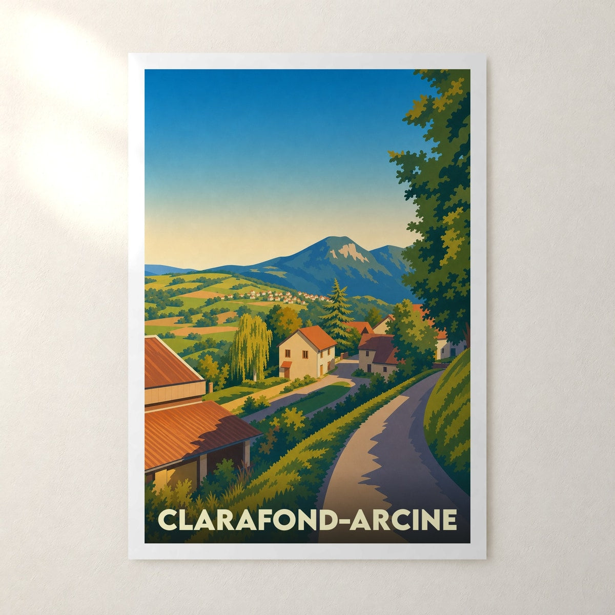 Affiche Clarafond-Arcine – sans cadre, accrochée au mur