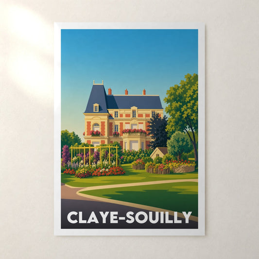 Affiche Claye-Souilly – sans cadre, accrochée au mur