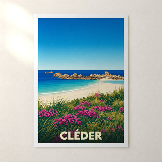 Affiche Cléder – sans cadre, accrochée au mur