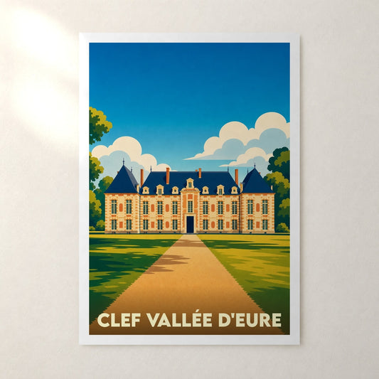 Affiche Clef Vallée d'Eure – sans cadre, accrochée au mur