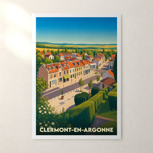 Affiche Clermont-en-Argonne – sans cadre, accrochée au mur