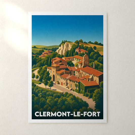 Affiche Clermont-le-Fort – sans cadre, accrochée au mur