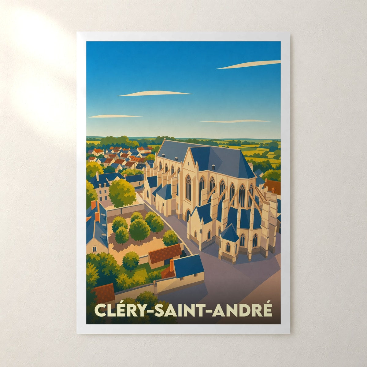 Affiche Cléry-Saint-André – sans cadre, accrochée au mur
