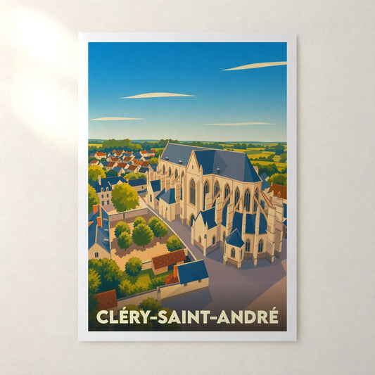 Affiche Cléry-Saint-André – sans cadre, accrochée au mur