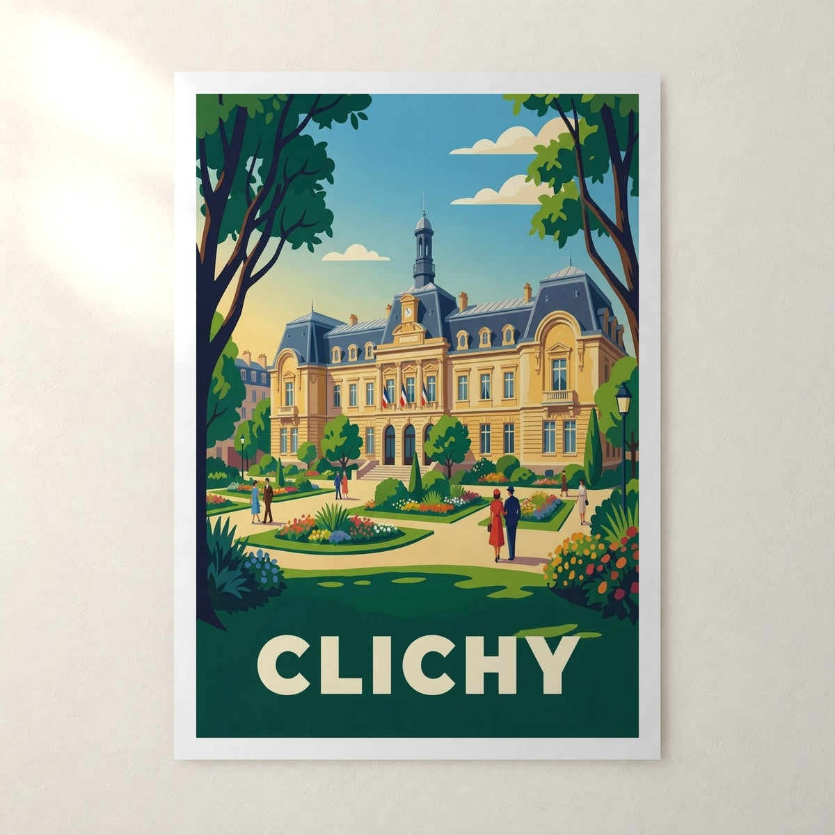 Affiche Clichy – sans cadre, accrochée au mur