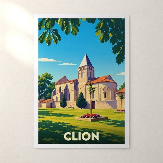 Affiche Clion (Charente-Maritime) – sans cadre, accrochée au mur
