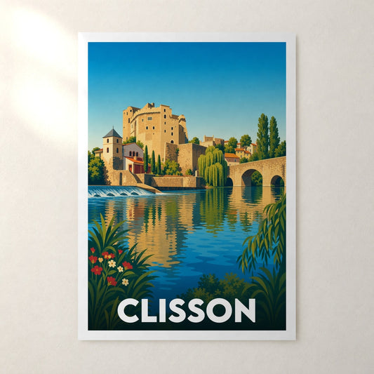 Affiche Clisson – sans cadre, accrochée au mur
