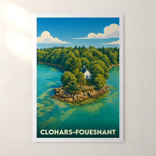 Affiche Clohars-Fouesnant – sans cadre, accrochée au mur