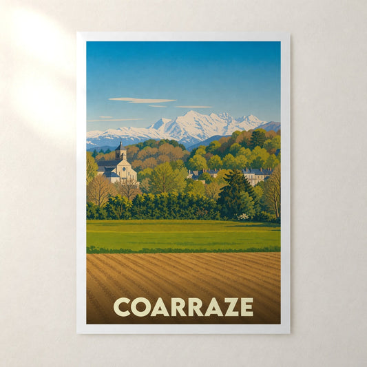 Affiche Coarraze – sans cadre, accrochée au mur