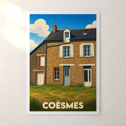 Affiche Coësmes – sans cadre, accrochée au mur