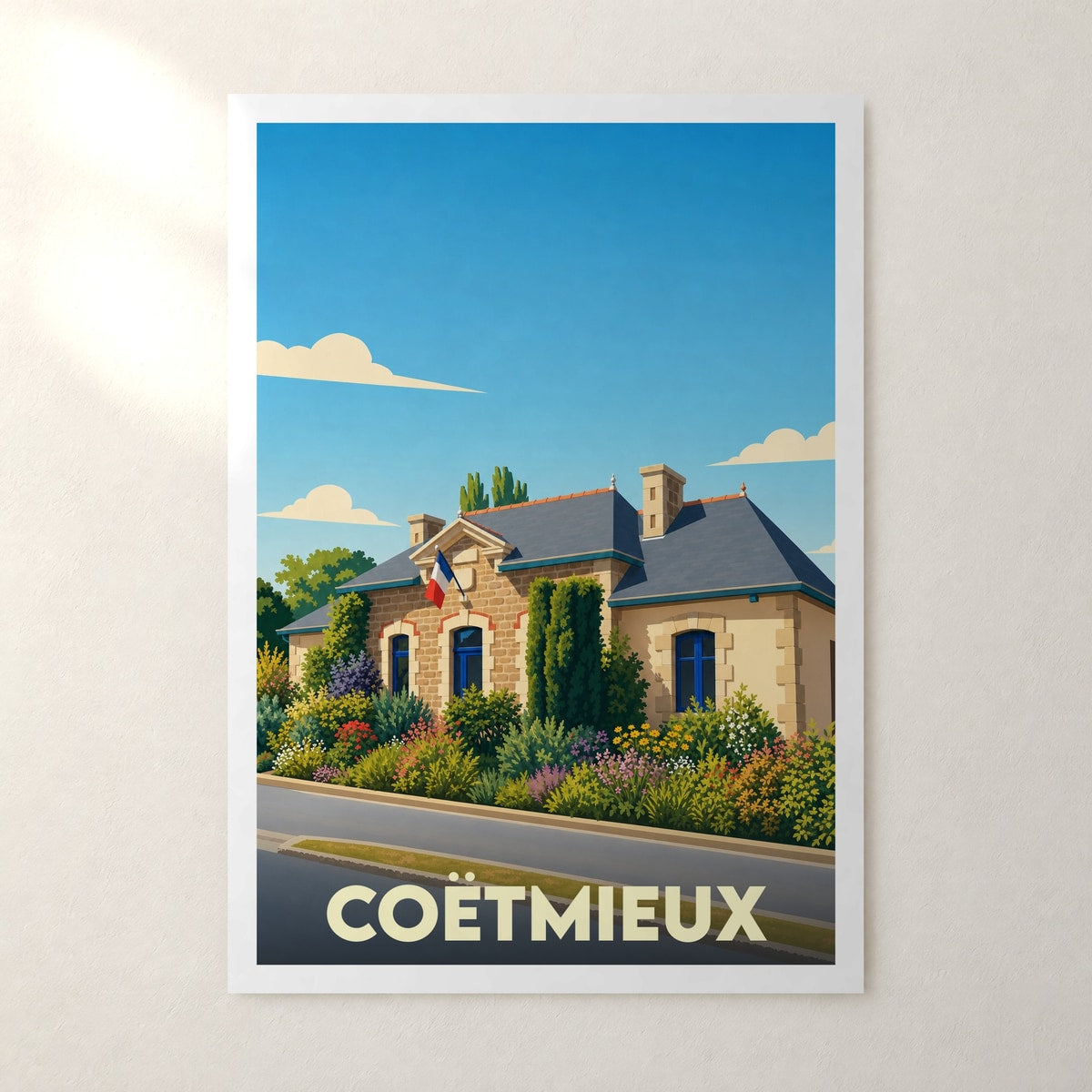 Affiche Coëtmieux – sans cadre, accrochée au mur