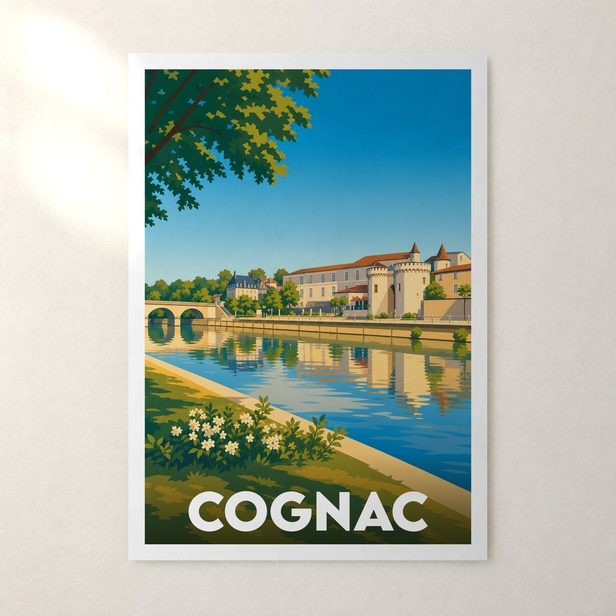 Affiche Cognac – sans cadre, accrochée au mur