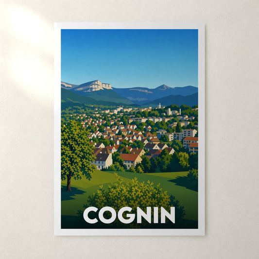 Affiche Cognin – sans cadre, accrochée au mur