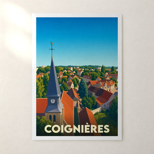 Affiche Coignières – sans cadre, accrochée au mur