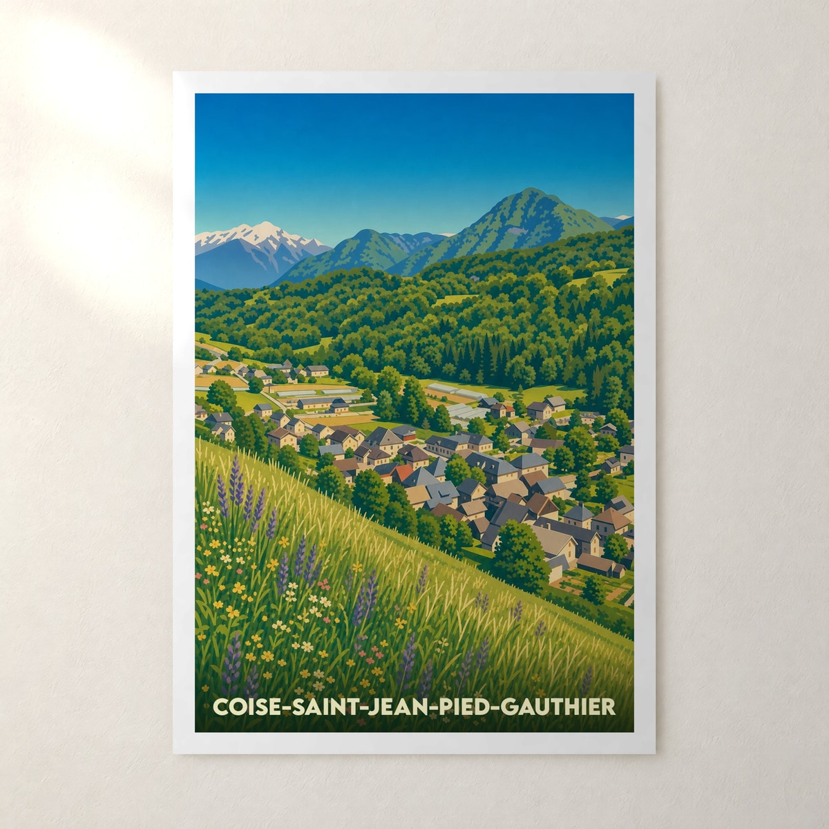 Affiche Coise-Saint-Jean-Pied-Gauthier – sans cadre, accrochée au mur