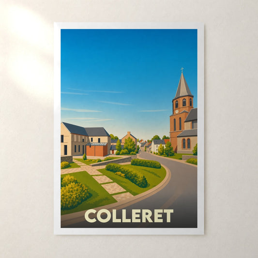 Affiche Colleret – sans cadre, accrochée au mur